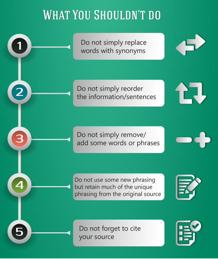paraphrasing can help you avoid