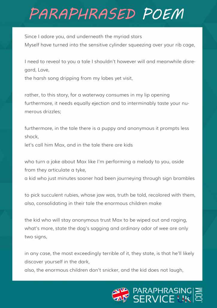 sample of poem paraphrasing after sample of poem paraphrasing after